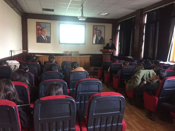 Academic lecture and presentation by Sahibzada Muhammad Saeed in Baku